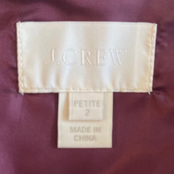 J Crew Wine Sheath Dress | Size 2P - Picture 6 of 7